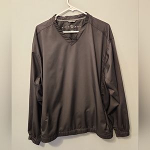 Nike Golf Men's V-Neck Pullover Windbreaker Jacket Large Black